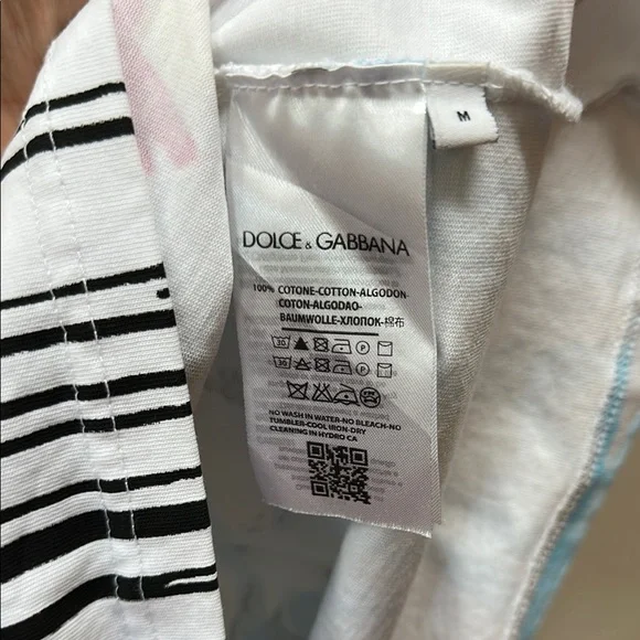 Dolce & Gabbana White Graffiti Tee with Multicolor Accents medium - Picture 6 of 7